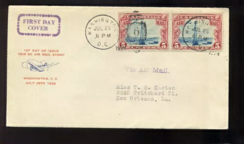 スコット #C11 ビーコン FDC 初日表紙、ミルトン・モーク・カシェ (#C11-Z42 FDC)