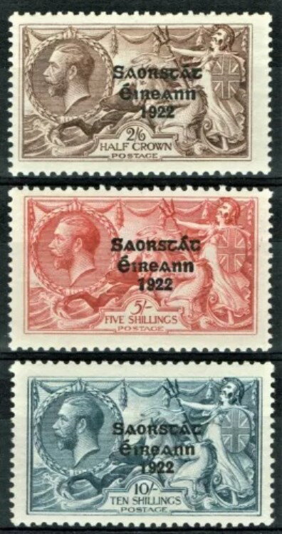 [sto374] アイルランド 1925 SG#83/5 MNH cv:?250