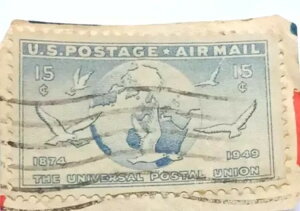 郵便切手(古いもの) アメリカの航空郵便で使用された郵便物。1874-1949年 紙