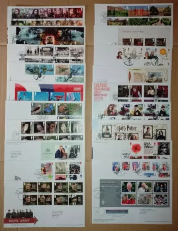 GB 2018 タレント以上のSHSを持つ20個のタイプされたFDC初日カバーのコレクション