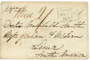 1847 年、アーガイルのオーバンからペルーのリマに宛てた希少な封筒。
