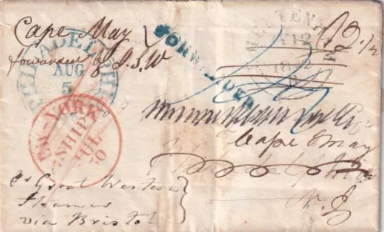 1842年 チェルトナム近郊のキャッスルトンハウス - 3ページ 大西洋横断 ニュージャージー州ケープメイ行き