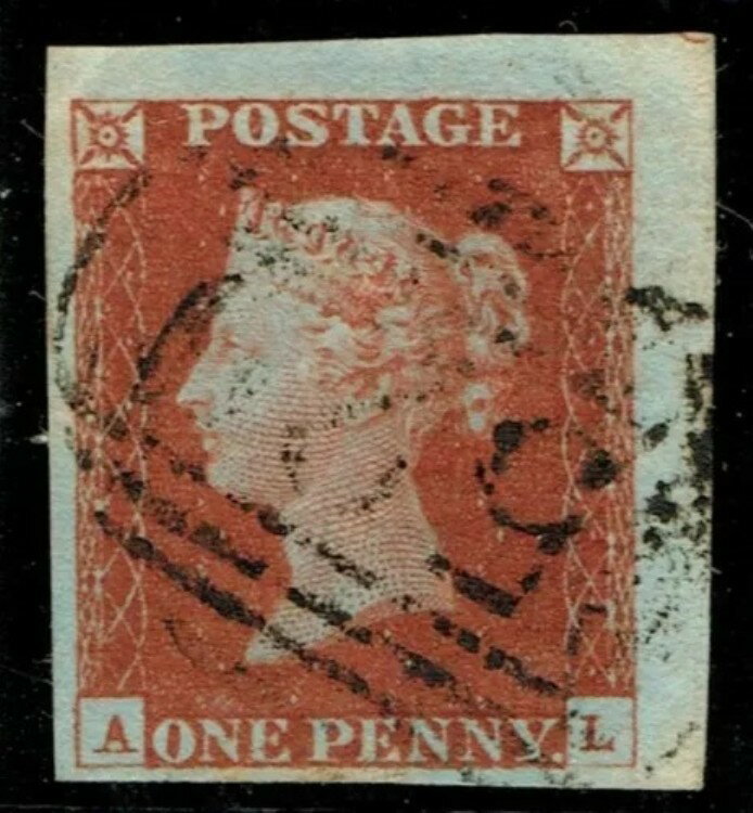 楽天WORLD RESOURCE【KING店】1841 1d Red Pl 55 AL 4m 欠けているインプ 大きな角の縁の部分 プレートなし 素晴らしい