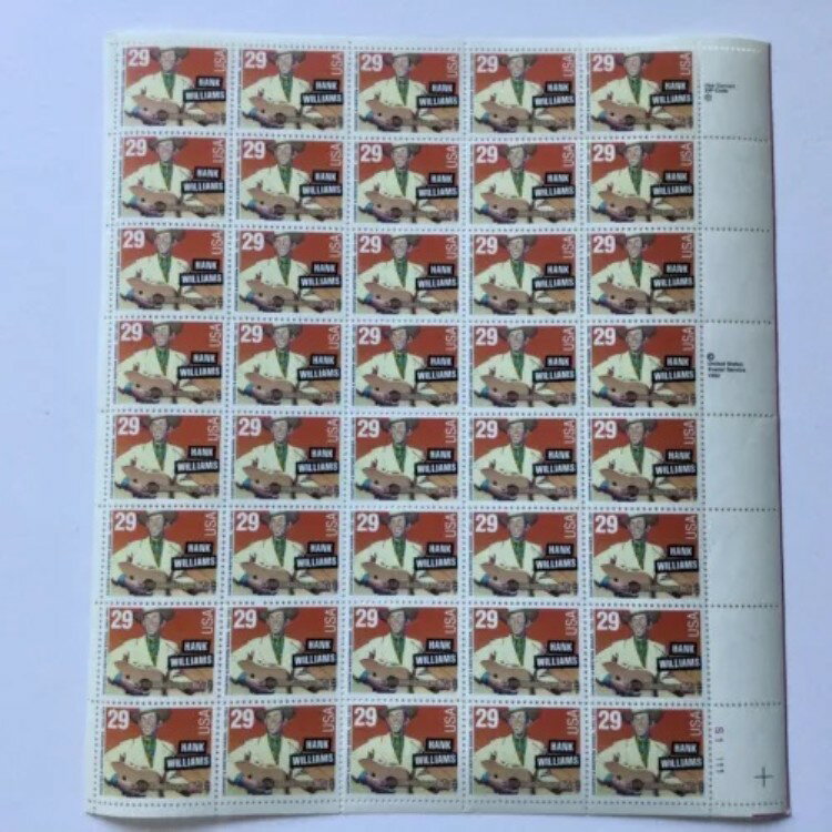 ヴィンテージのハンク・ウィリアムズ切手。2723A。MNH。1993年。希少価値の高い逸品。禁煙。
