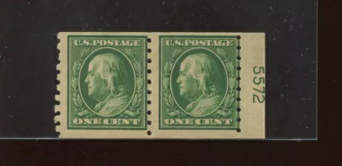 392 フランクリンミント コイルプレート #5572 貼り付けタブ 切手2枚組 (Bx 3881)