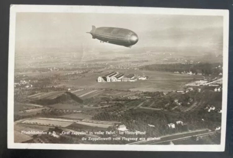 1930年ドイツ・グラーフ・ツェッペリンLZ127飛行隊のポストカード表紙(ノルウェー・ハンメルフェスト行き)