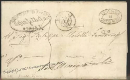 イタリア 1855年 消毒済みコレラ駆除カバー リミニ フォルリ 107100