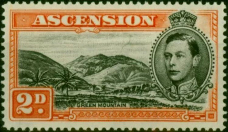 アセンション 1949 2d ブラック＆レッドオレンジ SG41ba P.14 「マウンテニア フロー」 V.F & Fre