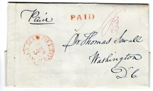 ミドルタウン CT スタンプレスレター イラスト入り ウェスリアン大学 D.D. ウェドン 1841