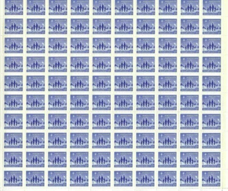 カナダ - ミント切手シート 100枚 - VFNH - UNITRADE 435pii - クリスマス - 1964年