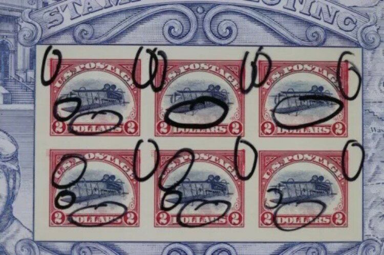 SC 4806 $2 EFOプリントシフトレッドインクウィングチップライトサンセットフレームラインブロークンジェニー