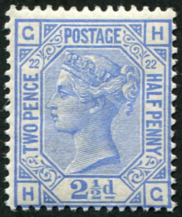 2?d SG 157、Pl.22 MINT、非常に良好なL/M、美しいガムと色。(約450ポンド)