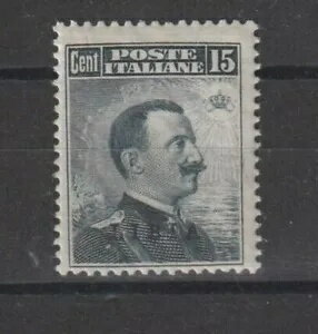 1912年 リビア F.ボレス・ディタリア オーバープリント セント 15 グレー ブラック Mnh Mf93691