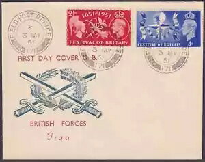 1951年英国祭 イラク駐留英国軍 FDC; FPO 171