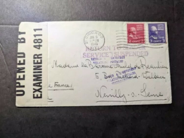 1940年 アメリカ 第二次世界大戦 カバー シカゴ IL アメリカ ヌイイ シュル セーヌ パリ フランス 返還