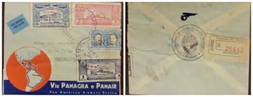 O) 1939 パラグアイ、パナグラ経由、O パネール、ツェッペリン、外交領事通信