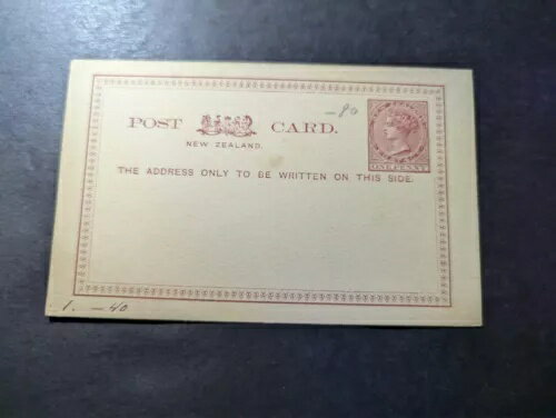 英国ニュージーランド郵便局発行の郵便文具ポストカード 1ペニー額面