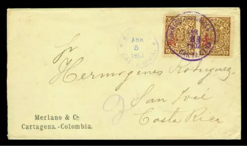 コロンビア 1902年 内戦とインフレ期 カルタヘナからコスタリカまで