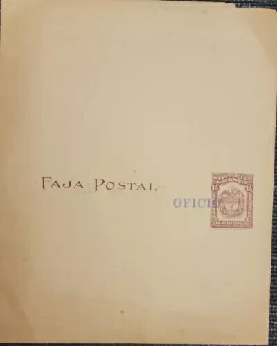 P) 1920年コロンビア、国章、見本、郵便用便箋、包装紙、XF