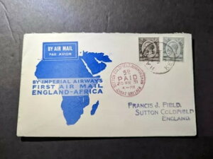 1931年 英国KUT初飛行 ナイロビ(ケニア)からサットン・コールドフィールド(イングランド)まで