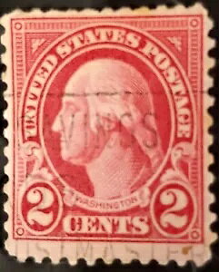 収集価値のある希少なジョージ・ワシントンの2セント切手（カーマインカラー）。