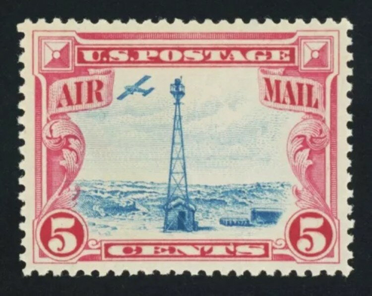 #C11、5c エアビーコン - カーマイン＆ブルー、Superb-OG-NH、2021 PSAG（グレード98、nh）