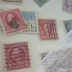 非常に珍しいジョージ・ワシントン「トップ」レッドライン2 2セント切手