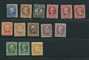 米国切手見本14枚セット 通常発行と公式発行