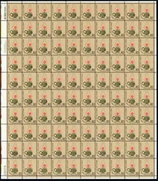 1611年、2ドル灯油ランプ用切手100枚セット（ミント） - スチュアート・カッツ