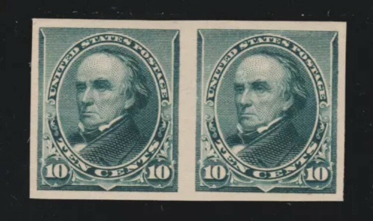 US 226P5 10セント ウェブスタープレートプルーフ 切手用紙 XF OG H SCV 325ドル