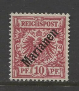 ドイツ植民地 1899 マリアナ諸島 10 Pf 初期発行 ミント** 署名入り $ 840.00