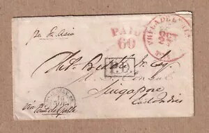 フィラデルフィア 1857 表紙 - トーマス・ビドル米国領事、ポワン・ド・ゴール経由シンガポール