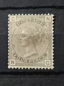 GB クイーン ヴィクトリア SG 154 4D グレー ブラウン PL 17 WMK ガーター ミント ガムなし キャット ?..