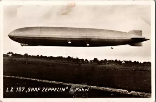 1930年 ハンメルフェスト ノルウェー グラーフ・ツェッペリン LZ 127 RPPC ドイツ行きポストカードカバー