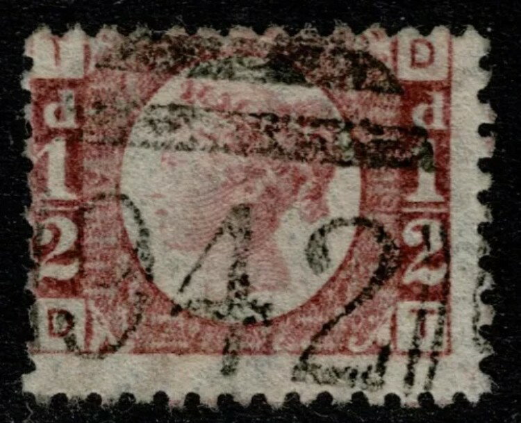 1870 GB 海外使用 CYPRUS 1/2d Pl 19 DT 942 La