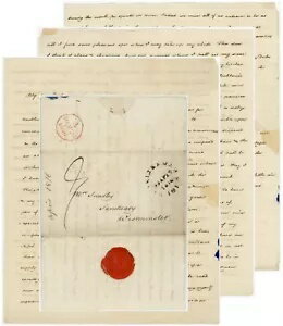 1816年 家族の手紙 G. グリーンオー チェルトナム 家宅捜索 医療 軍楽隊