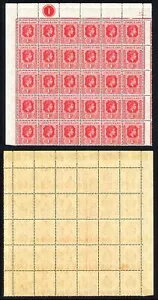 リーワード諸島 SG98 1d スカーレット DIE A プレートブロック 30 (28 x U/M) キャット 420++ ポンド