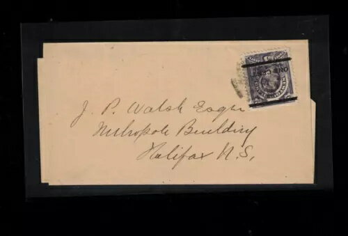 ニューファンドランド #76 ハリファックス NS 行きの新聞の包み紙に使用された非常にきれいな品