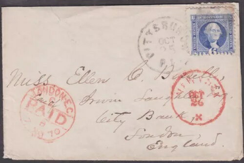 US 115 6セント スモールレディースカバー ピッツバーグからロンドン(イングランド)まで SCV 500ドル