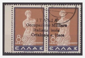 ケファロニア島とイタキ島 1941年 - 手作り - 神話 80レプタ使用