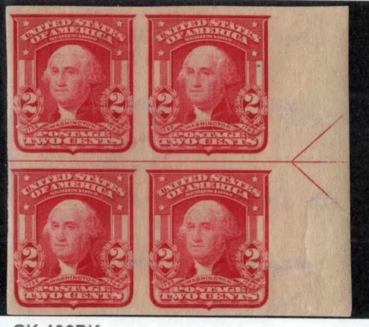 米国 - 320a - 矢印ブロック 4個 - 極細 - ヒンジなし (cv 400.00)