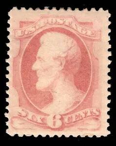 MOMEN: 米国切手 #186 ミント OG H ロット #92076*