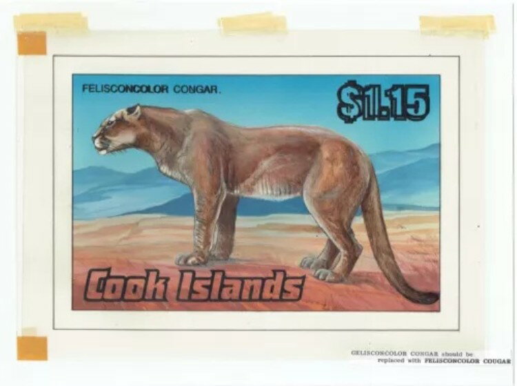 クック諸島 1992 採用されたアートワークデザイン 哺乳類 肉食動物 動物相 Sc 1104 ユニーク
