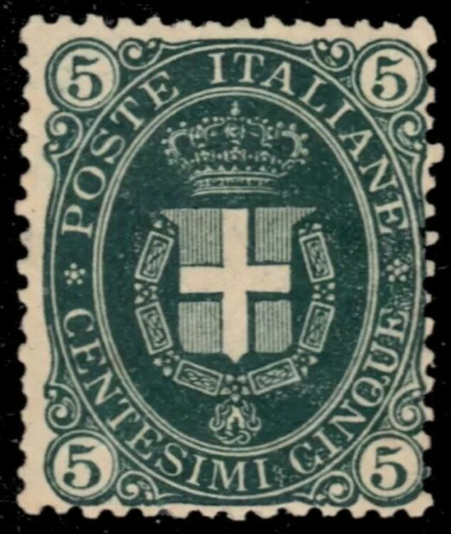 イタリア 52 - サヴォイア家の紋章「1889 ダークグリーン」（pb89278）