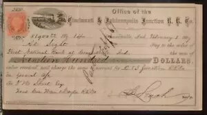 収入印紙小切手 | シンシナティ・アンド・インディアナポリス・ジャンク...(3)