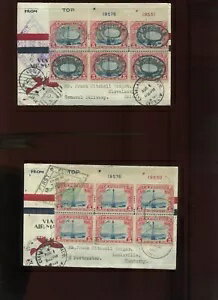 C11 ビーコンプレートブロック 1928年8月1日 CAM 16 ユニークな往復両面カバー