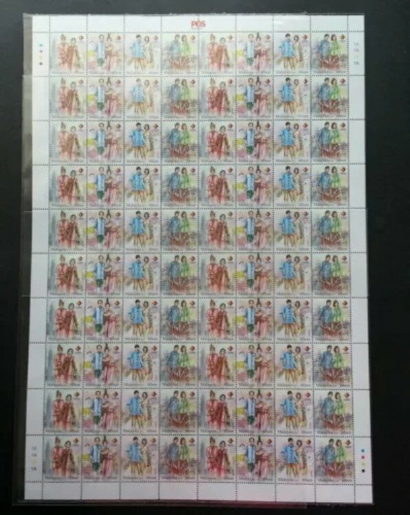 マレーシア伝統衣装 4 Nation 2015 コスチューム（シートレット）MNH *未発行 *希少