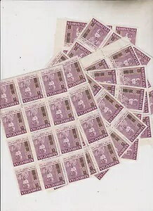 クロアチア、第二次世界大戦、亡命、パヴェリッチ 100 kn 切手 81 枚の素敵なコレクション MNH