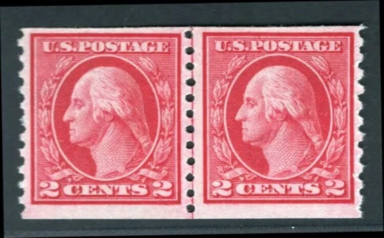 SCOTT #454 ラインペア - VF - OGlh - PF証明書付き