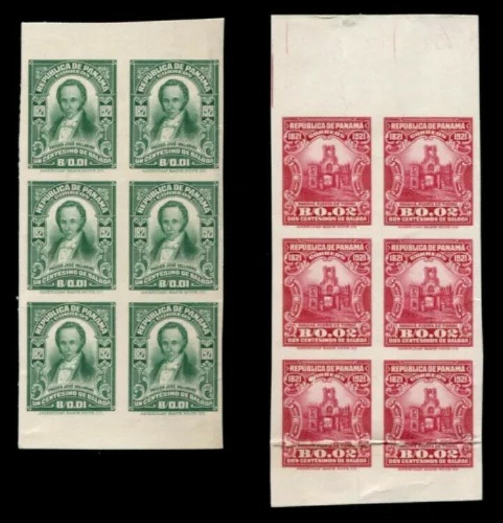 パナマの小冊子パネルのプルーフ、アメリカの紙幣